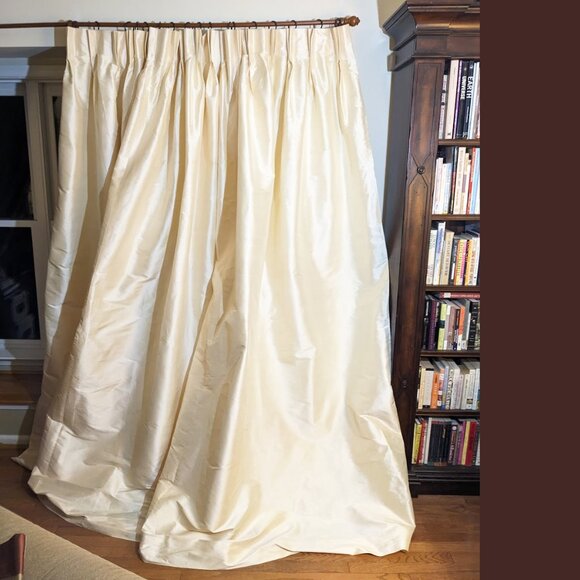 RESTORATION HARDWARE Double Pinch Pleat Thai Silk Curtain - Picture 3 of 9